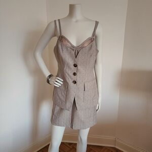 Brand New With Tags Anthropologie Corset Beige Dress